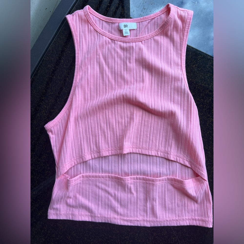 BP Pink Cut Out Tank Top- Size Medium